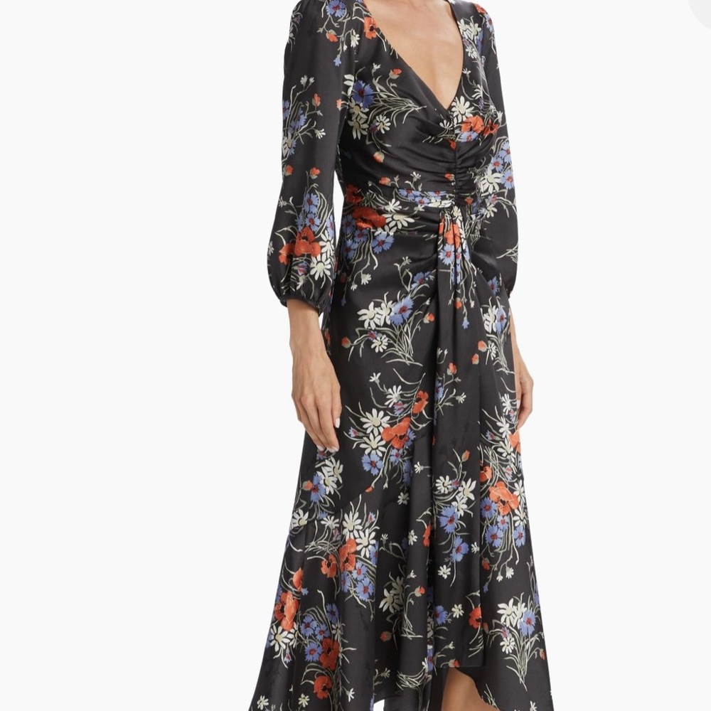 Cinq a Sept walker dress in obsidian multi, size 4